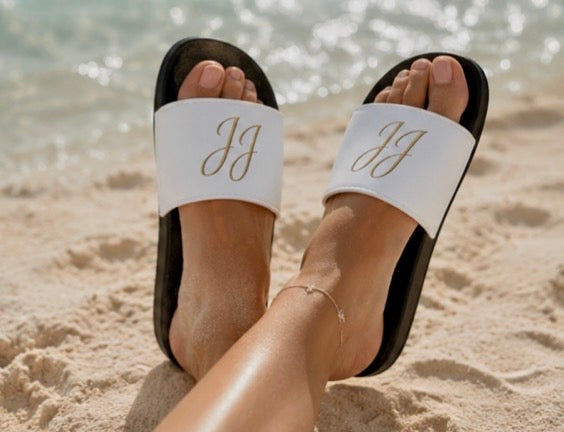 Journeys with Jojo Women's Slide Sandals — White & Black